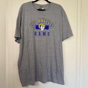 Los Angeles Rams Mens 2XL Gray Shirt Team Apparel NFL Football Short Sleeve Tee